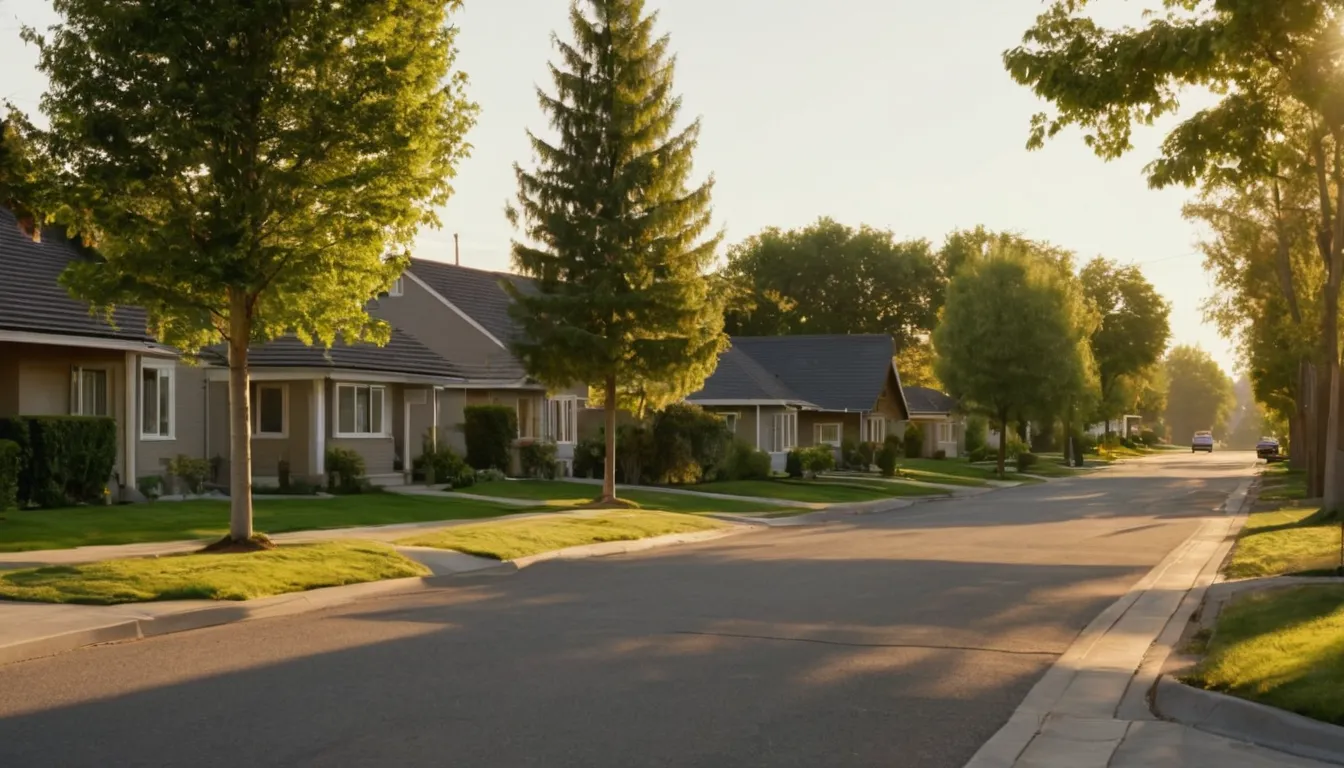Bungalow and ranch-style homes on a quiet street across the Mentor area